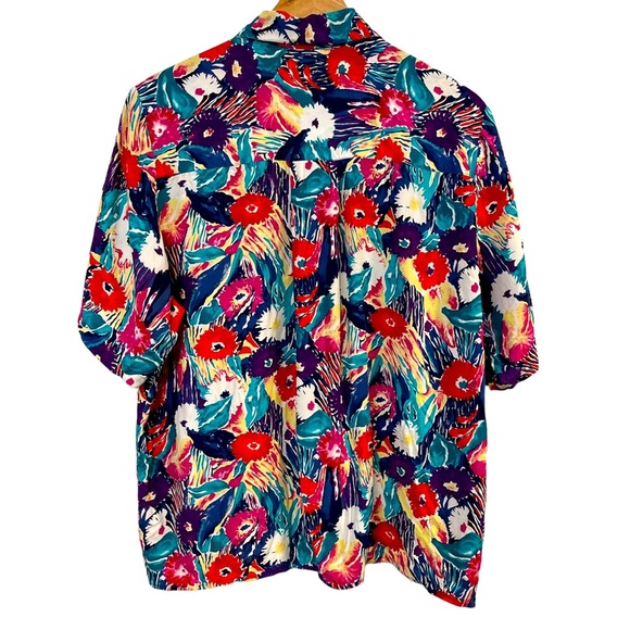 Vintage Nordstrom Point of View floral button up blouse- size medium - Picture 2 of 10
